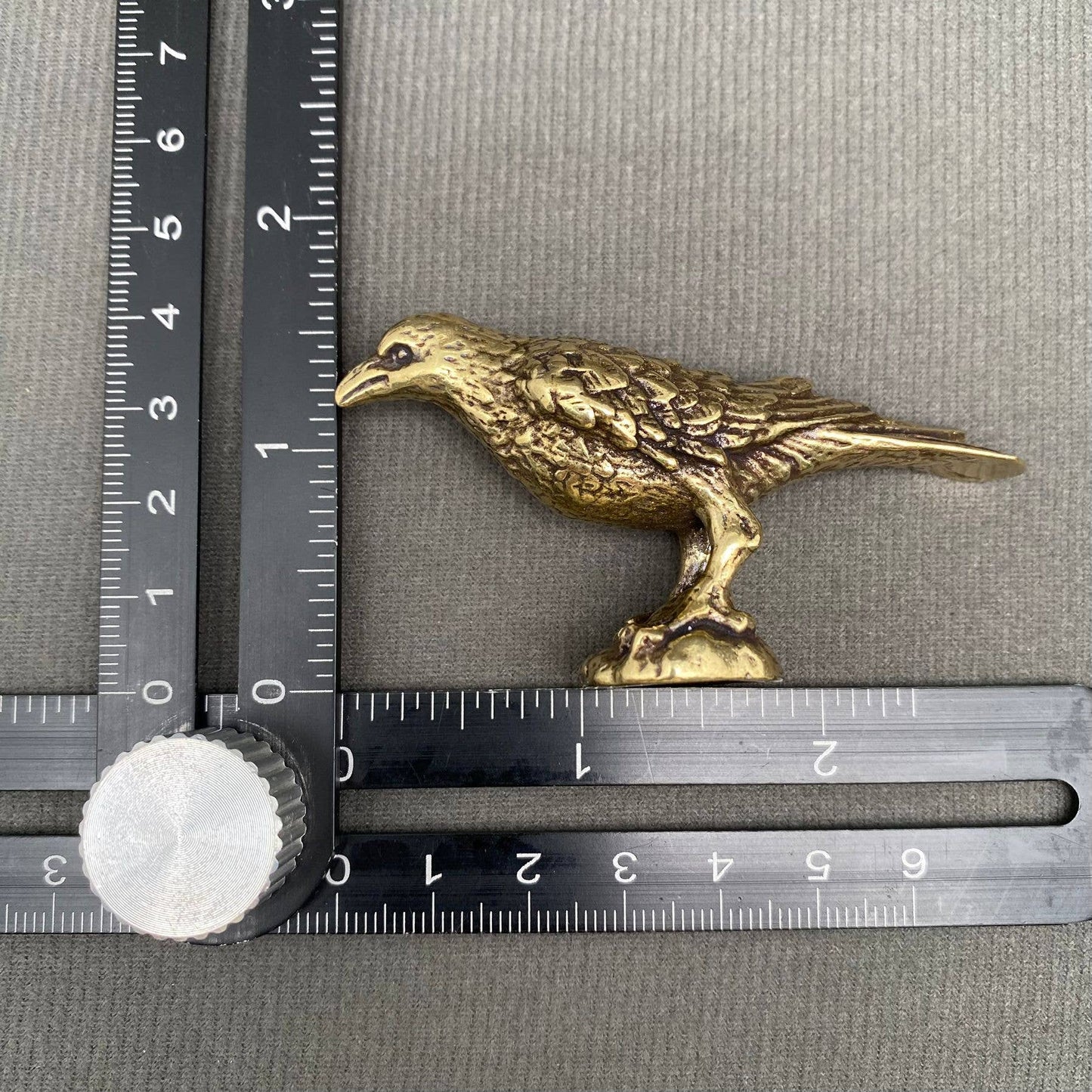 Brass Raven Figurine