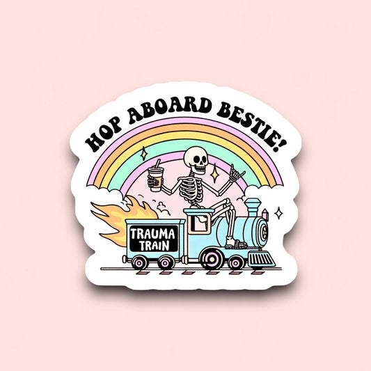 Hop Abroad Bestie Sticker