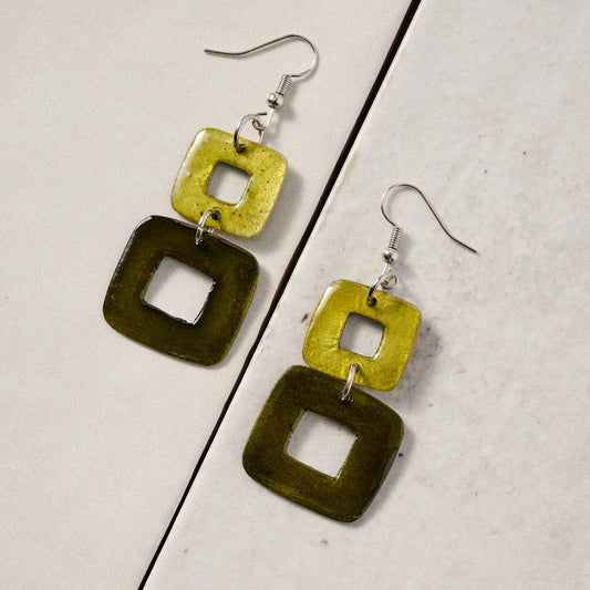Maja Square Capiz Earrings