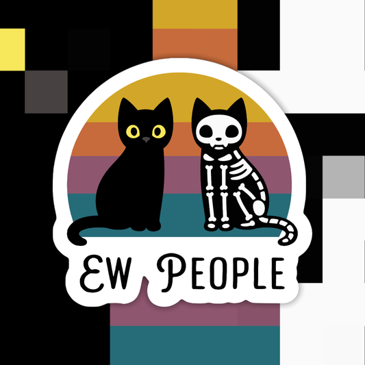Cat Ew People Sticker