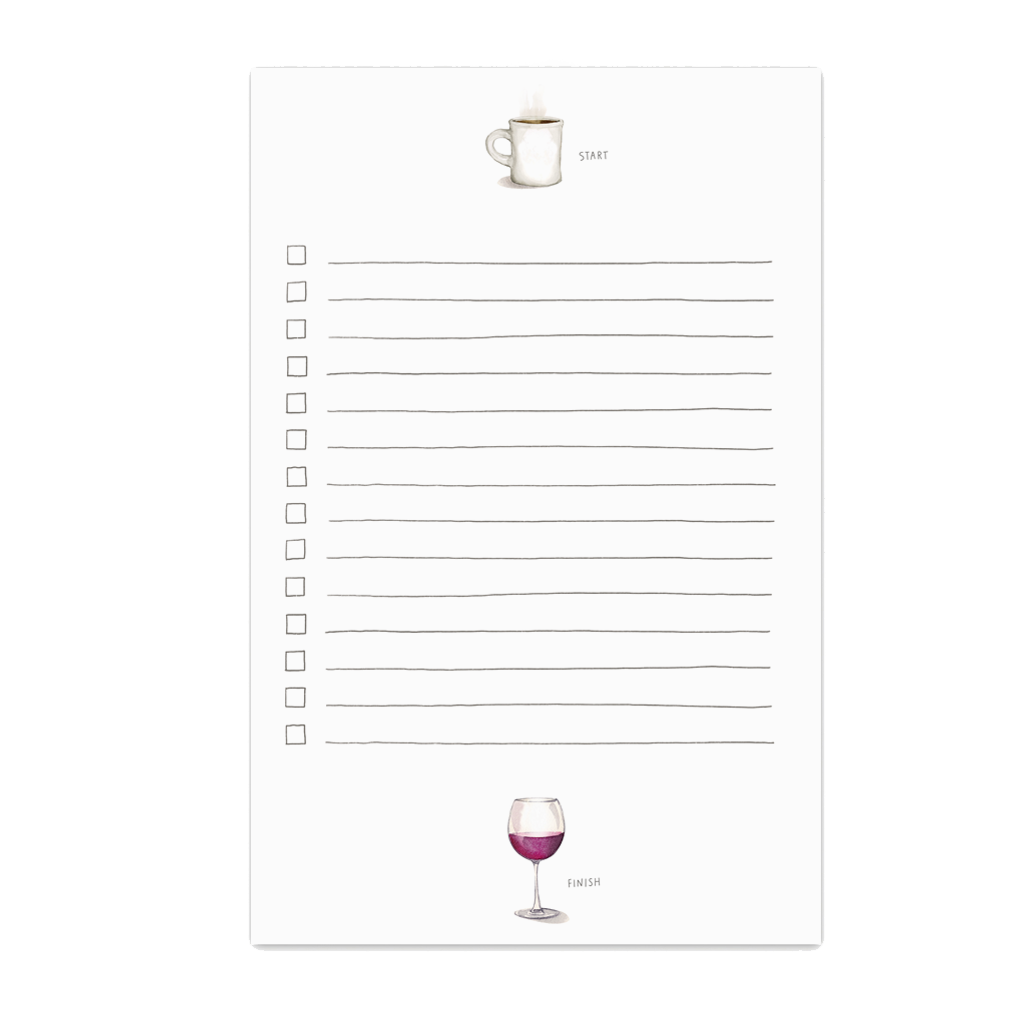 Wine & Coffee Lined Notepad