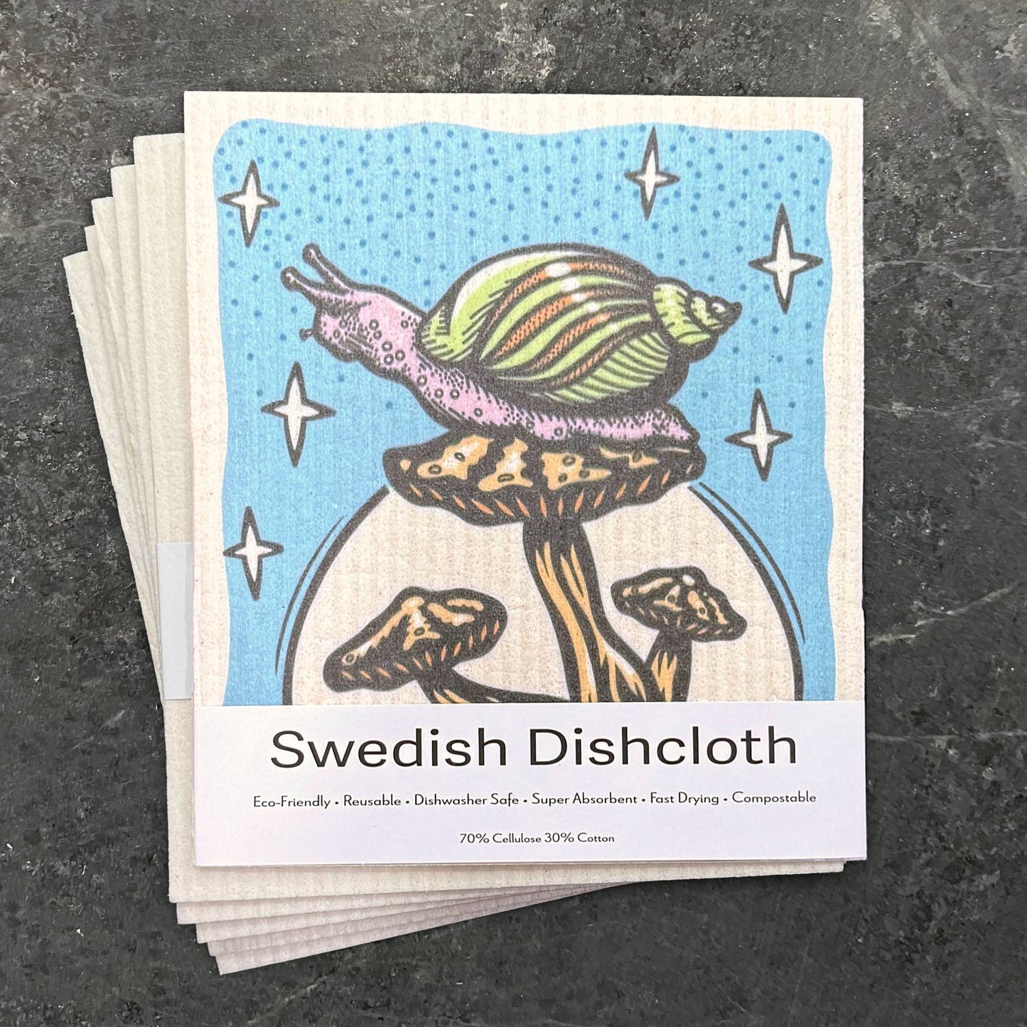 Garden Snail Swedish Dishcloth