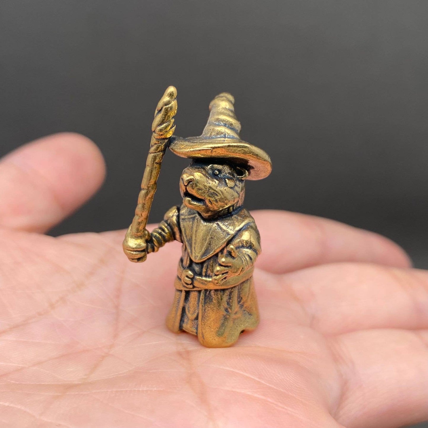 Brass Magic Mouse Craft Figurine