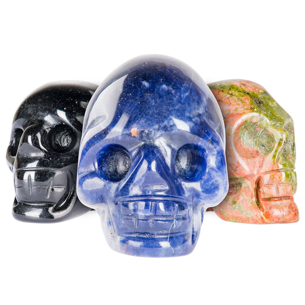 Sodalite Gemstone Skull