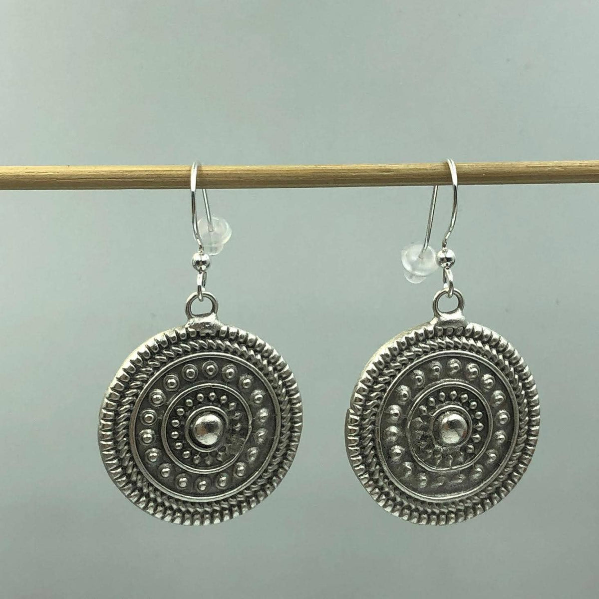 Embossed Medallion Earrings