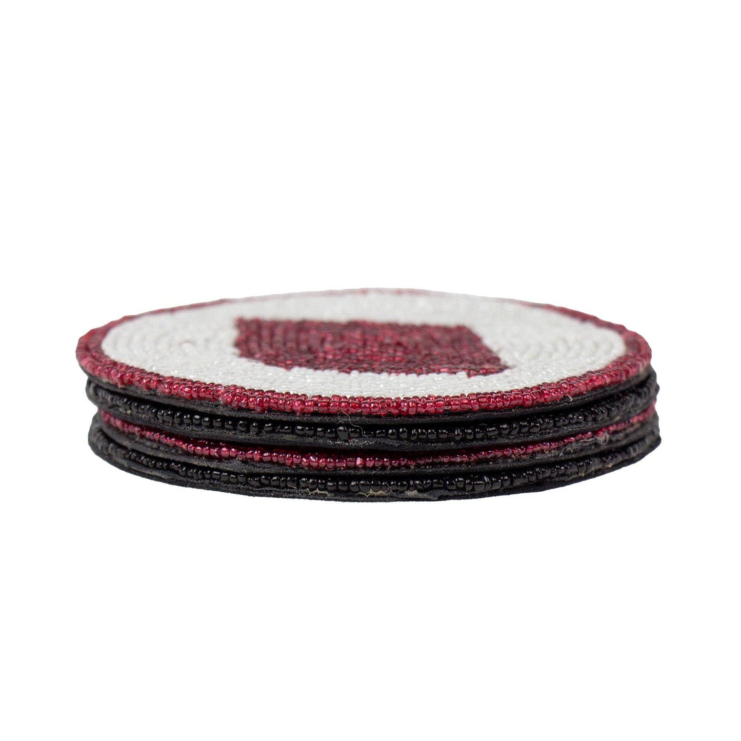 Card Suits Glass Beaded Coasters - Set of 4