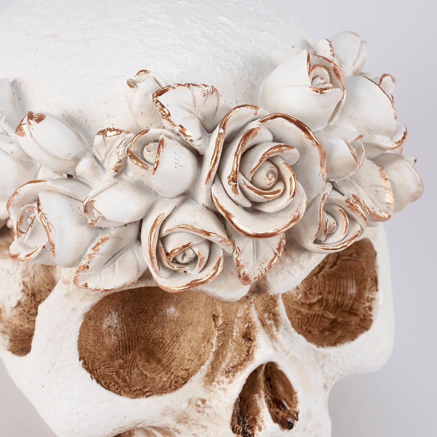 Floral Skull Figurine