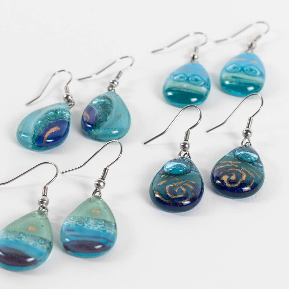 Glass Teardrop Earrings