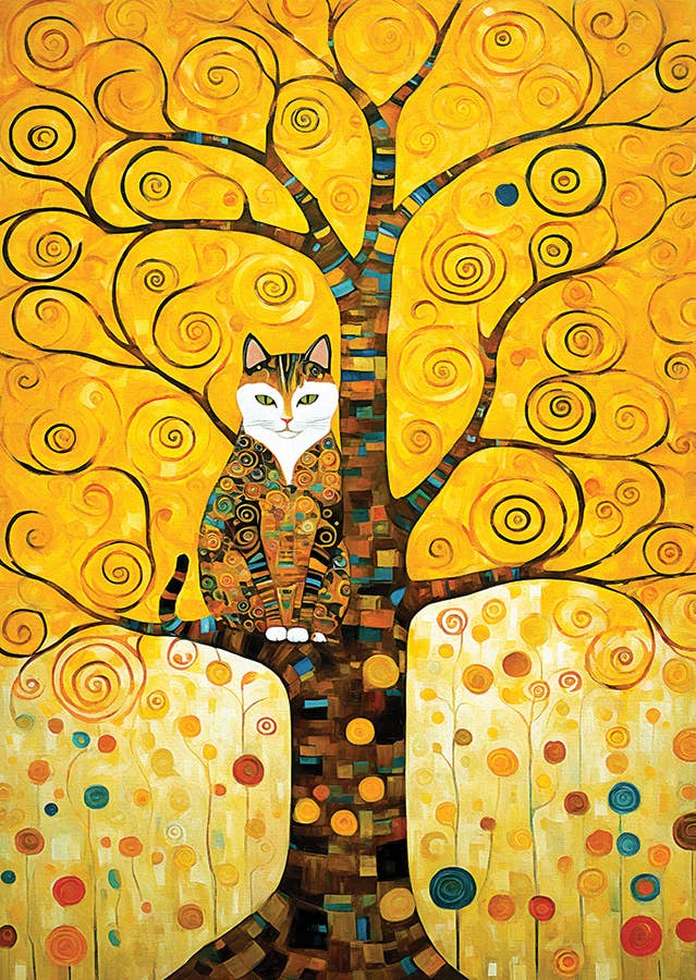 Klimt: Cat in the Tree of Life 1000-Piece Puzzle
