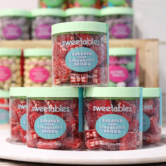 Sugared Sour Strawberry Bricks