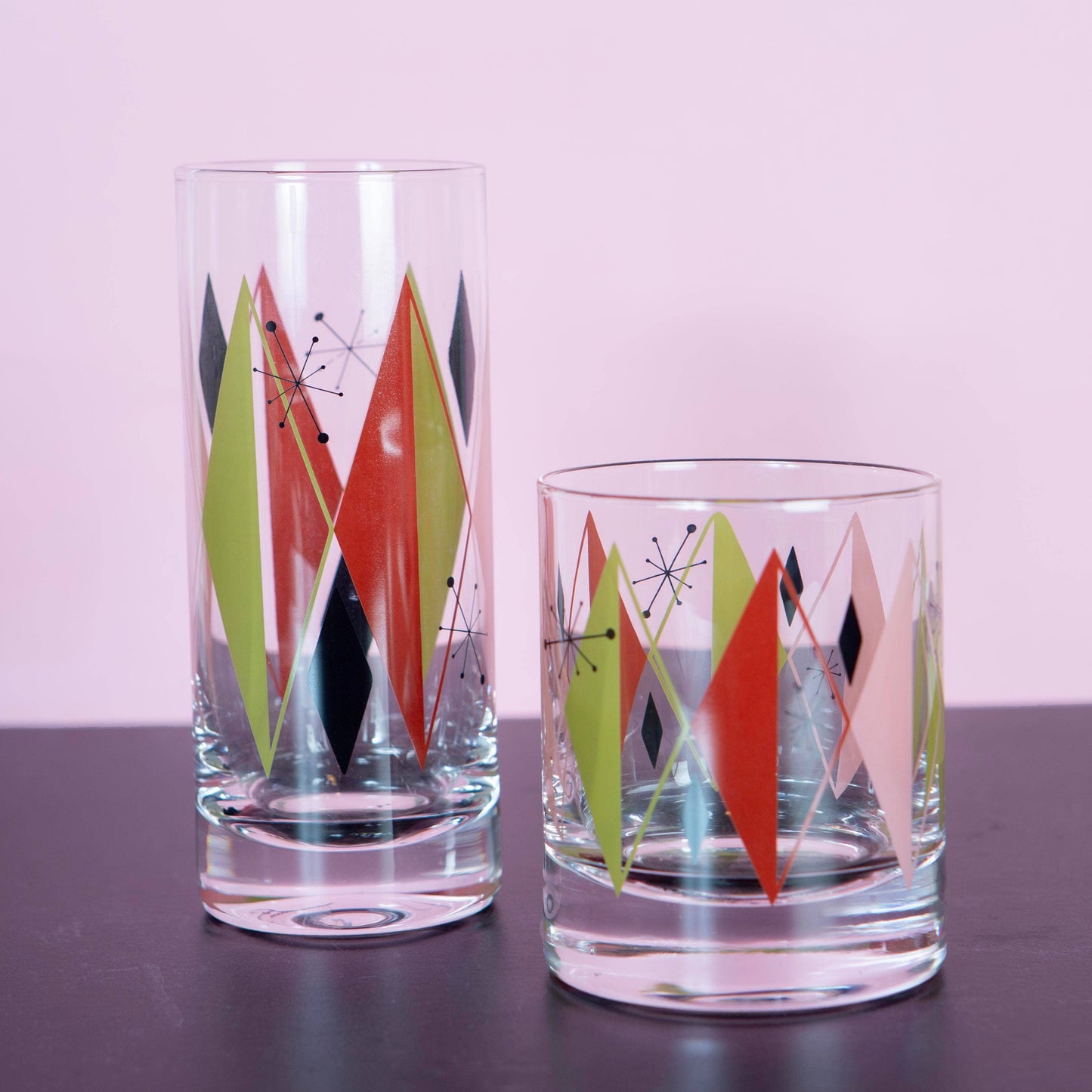 Retro Diamond Vintage Whiskey Cocktail Glass