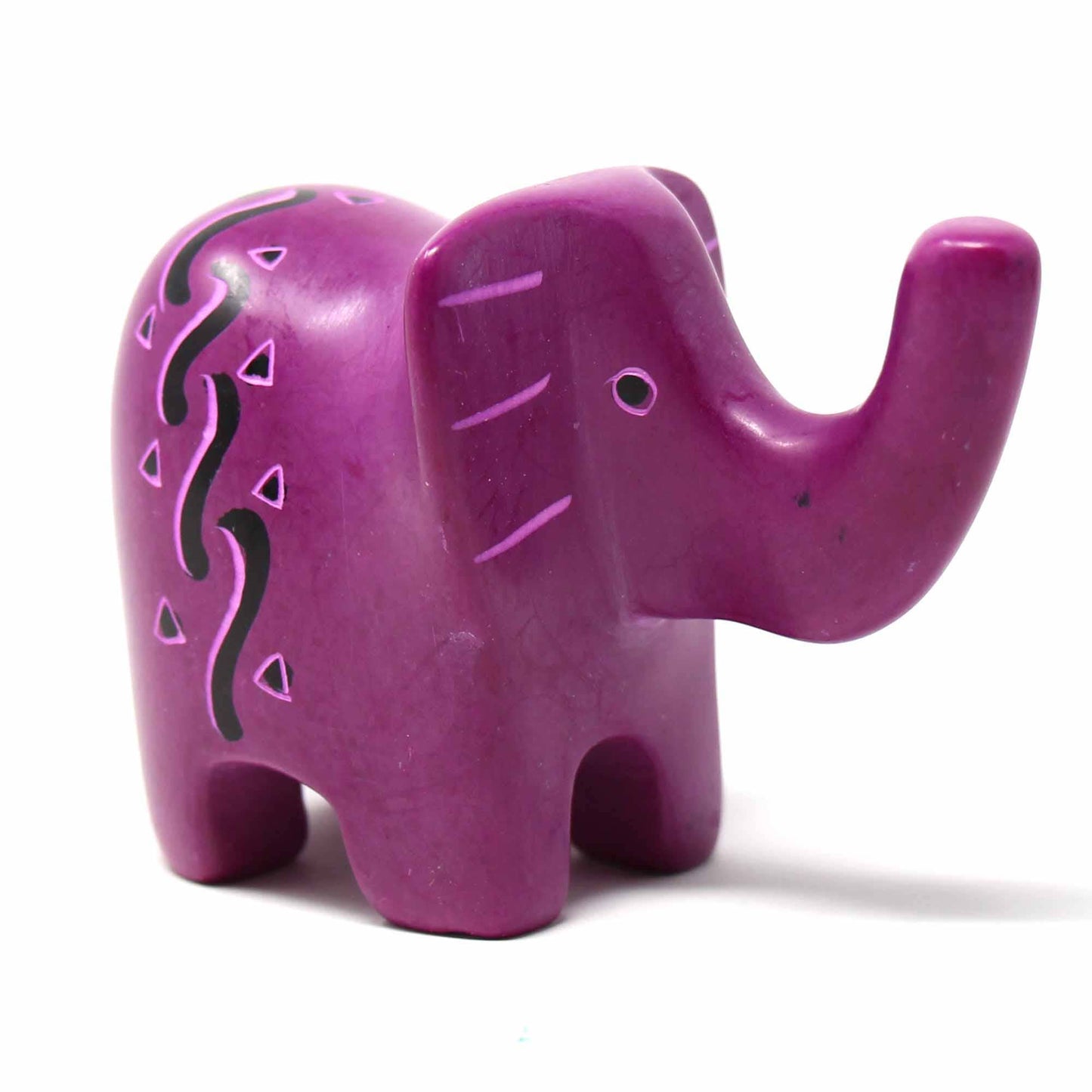 Fuchsia Soapstone Elephant