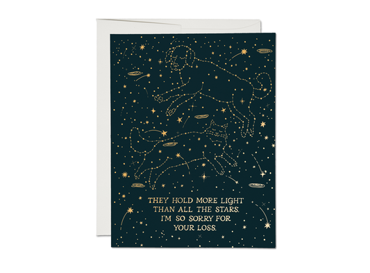 Pet Constellation Sympathy greeting card