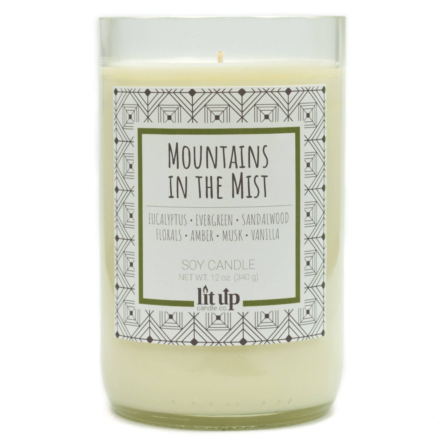 Mountains in the Mist 12 oz soy candles in wine bottles