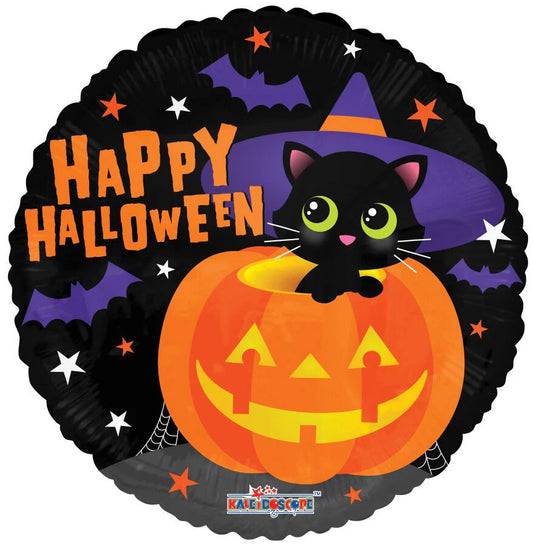 Halloween Cat Pumpkin Foil Balloons