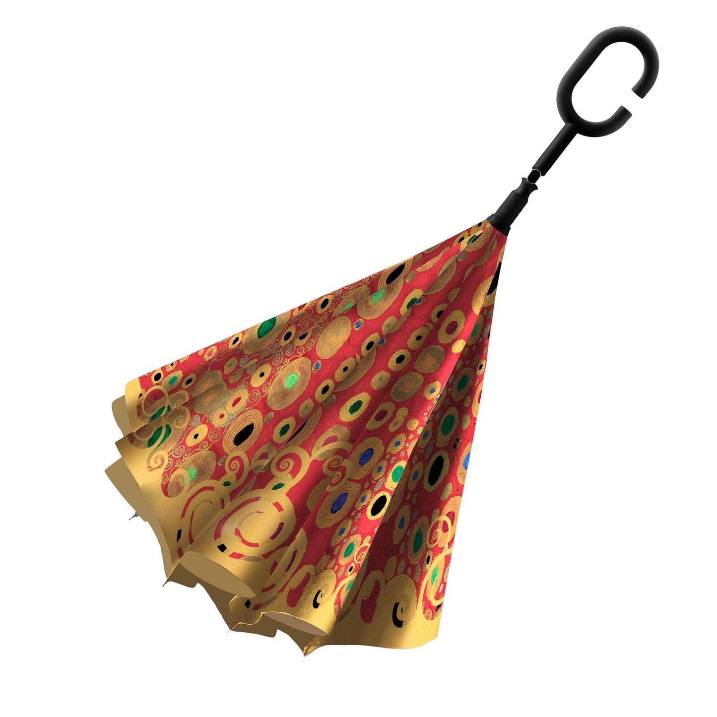 Klimt "Hope II" Red Reverse Umbrella