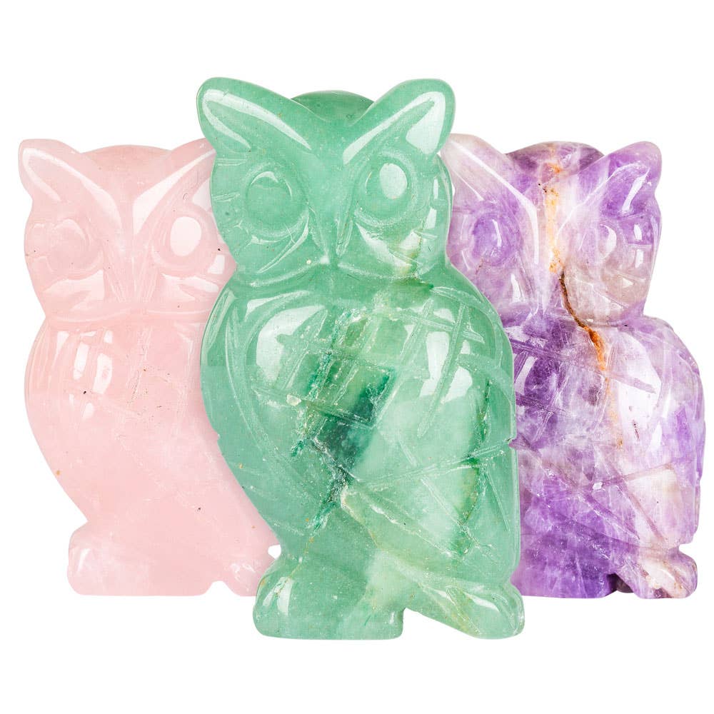 Tiger Eye Gemstone Owl