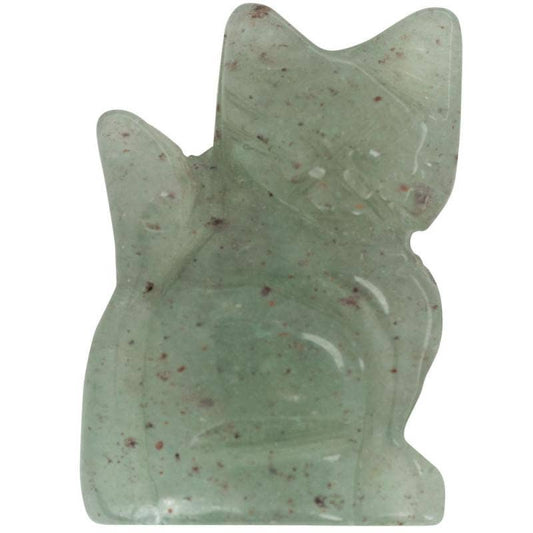 Green Aventurine Gemstone Cat