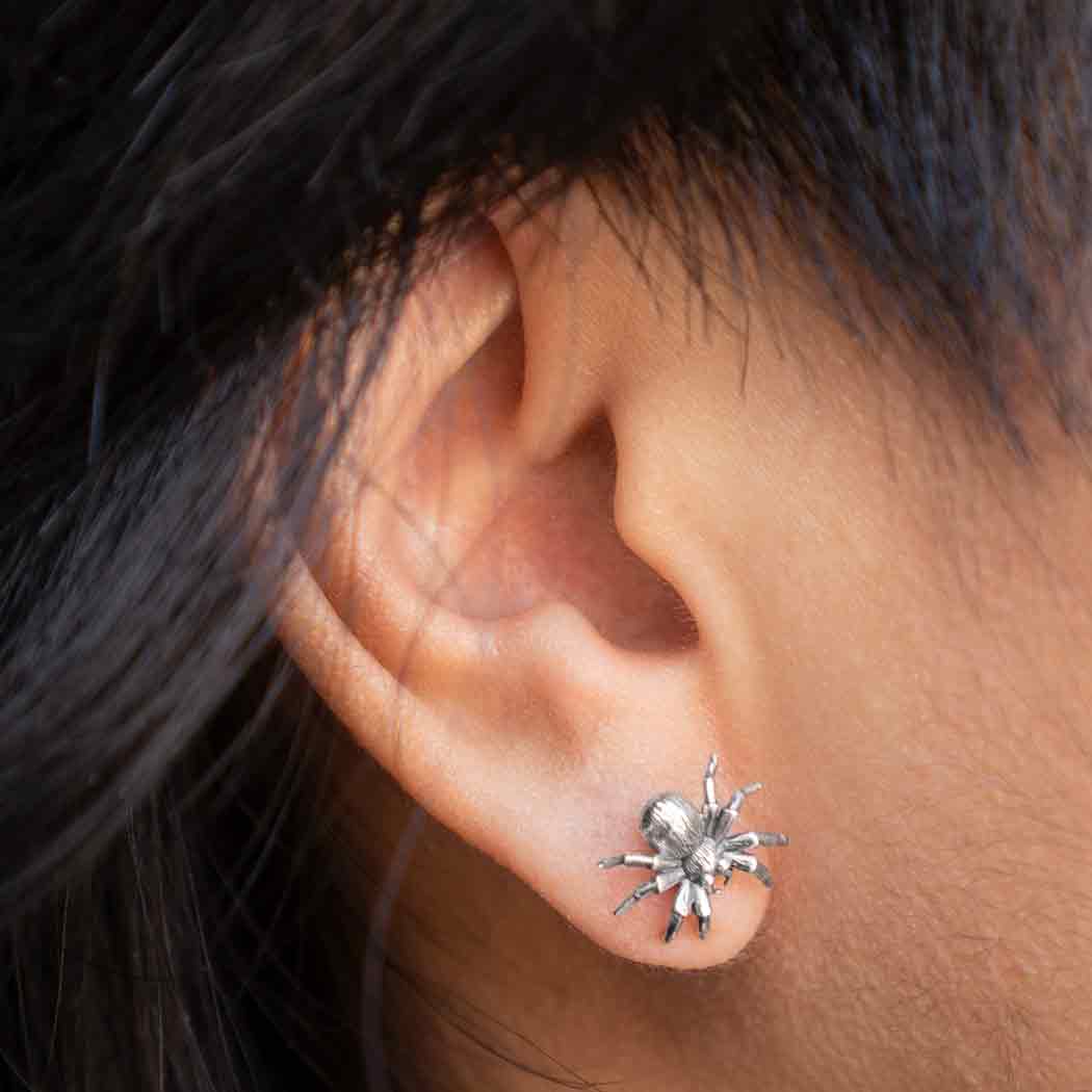 Sterling Silver Spider Post Earrings