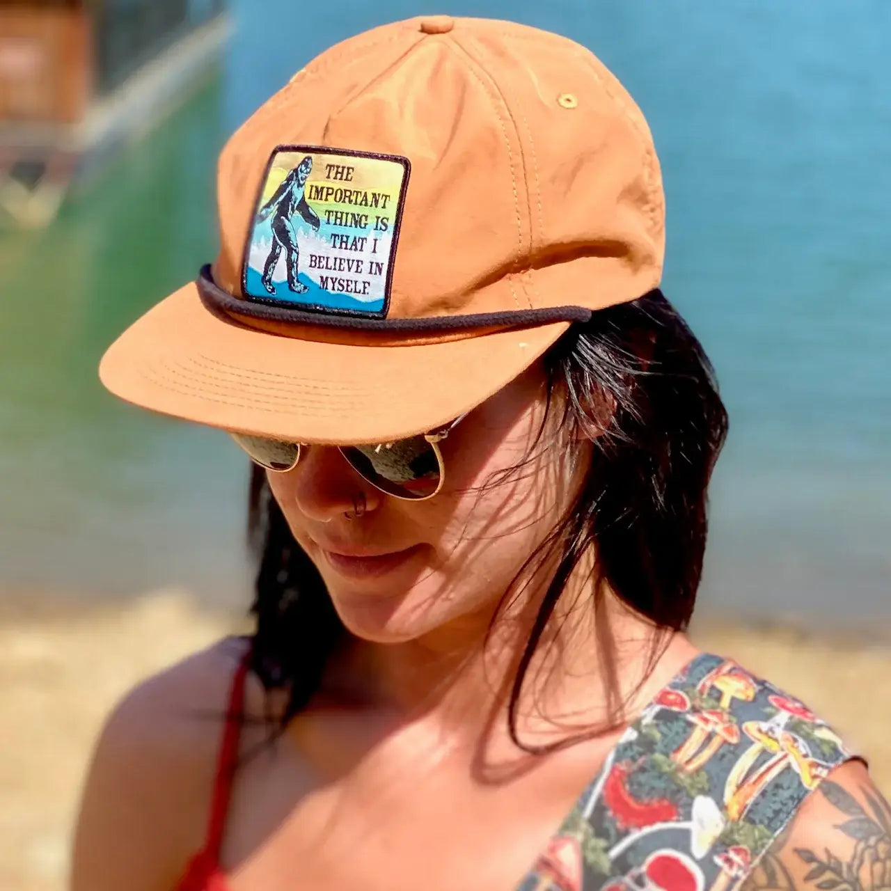 Bigfoot Believe Rope Hat (Teal)