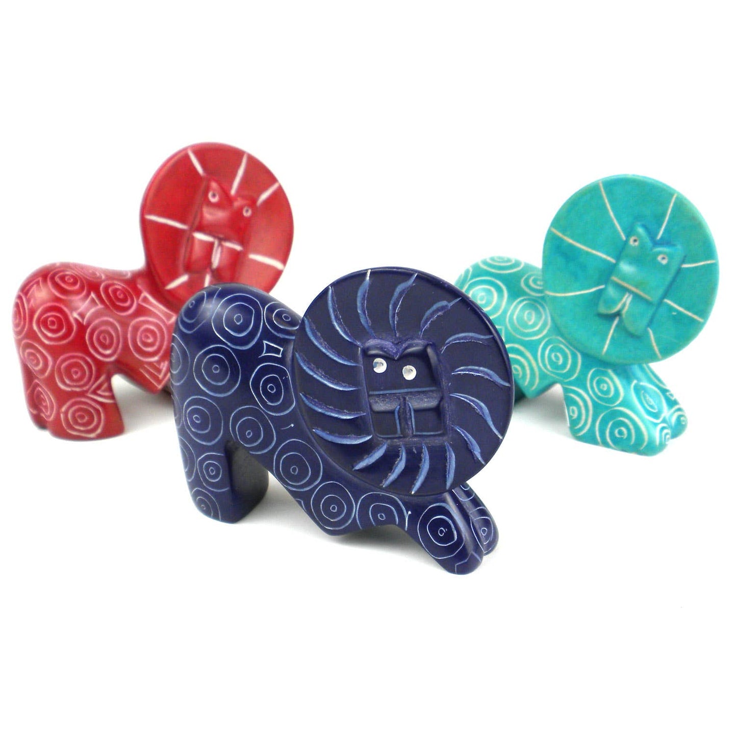 Soapstone Dark Blue Lion
