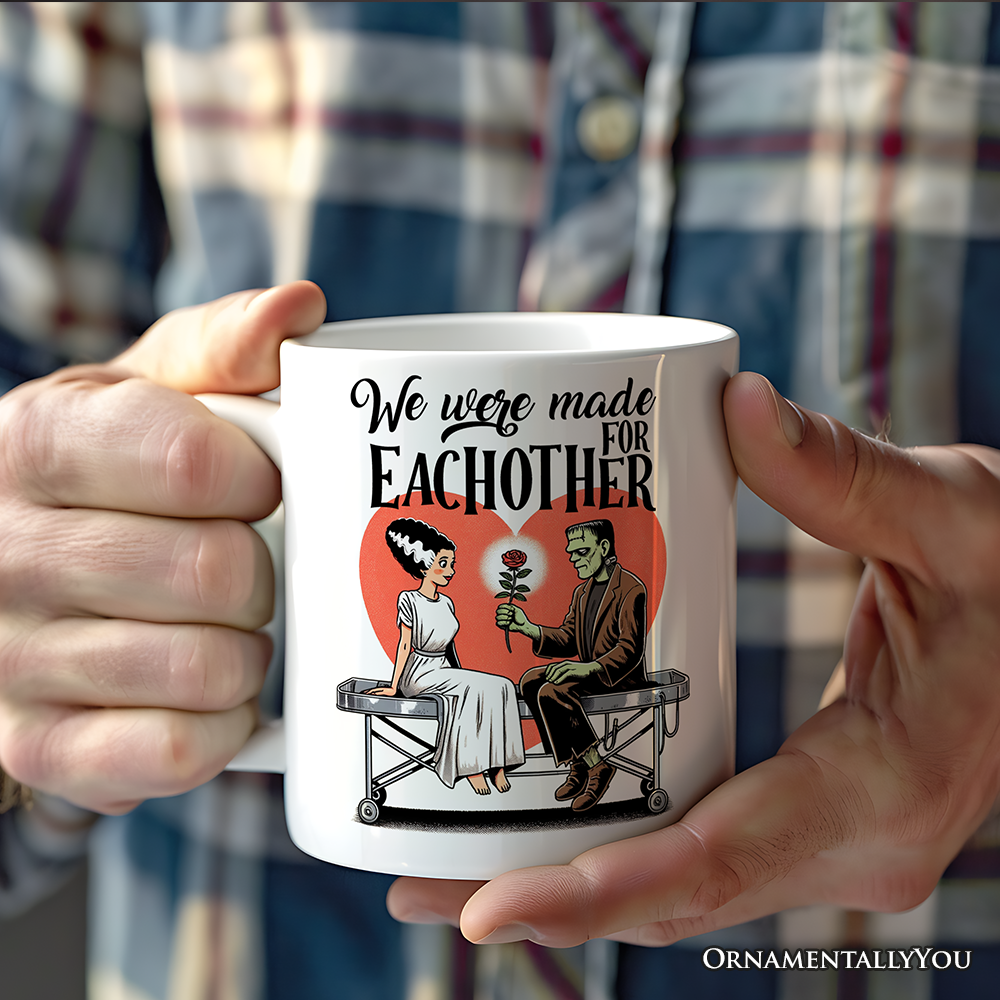 Frankenstein and Bride in Love Mug