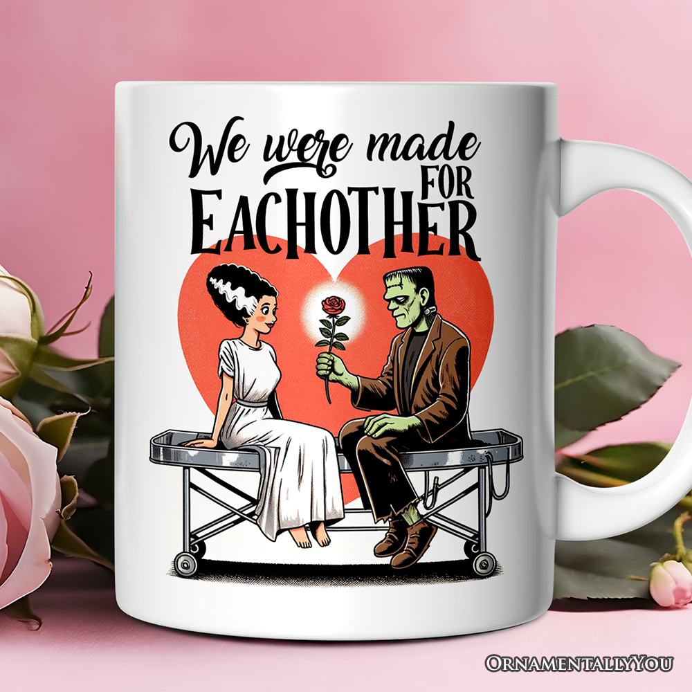 Frankenstein and Bride in Love Mug
