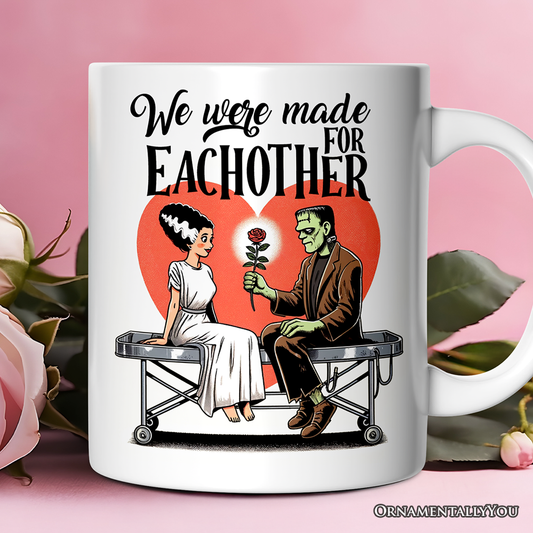 Frankenstein and Bride in Love Mug