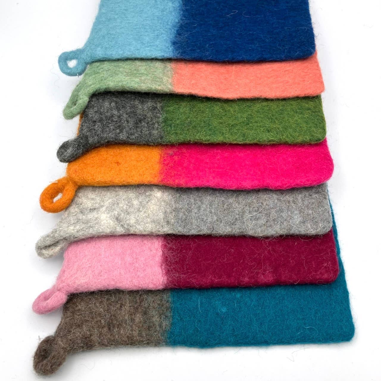Two-tone Felt Pot Holder: Blue