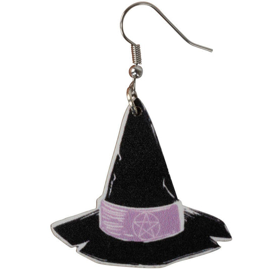 Witches Hat Wooden Earrings