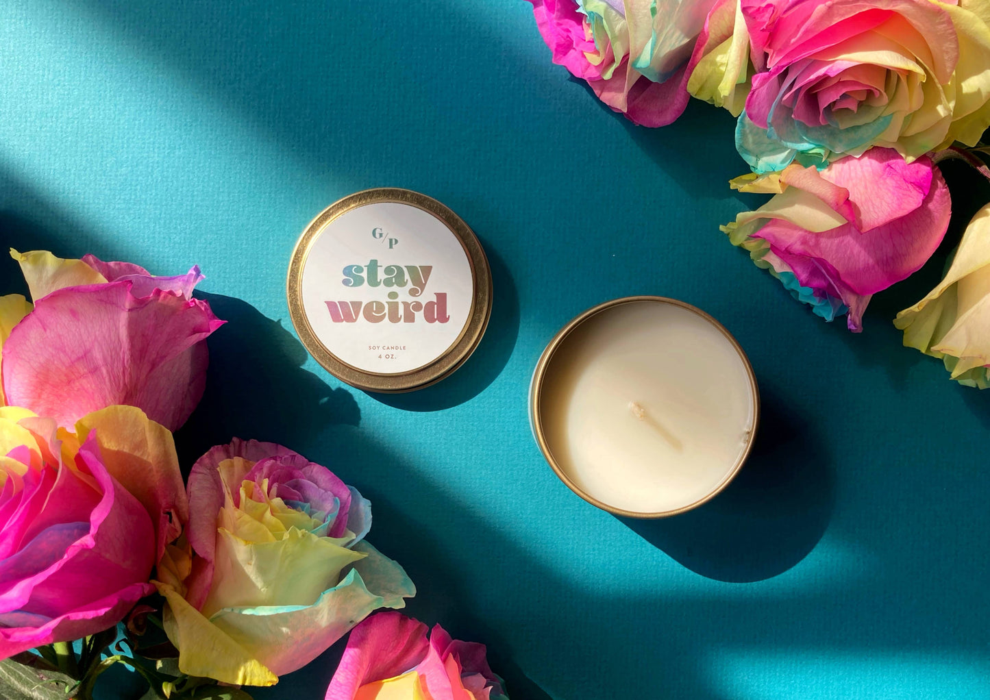 Stay Weird Just Because 4 oz. Candle Tin