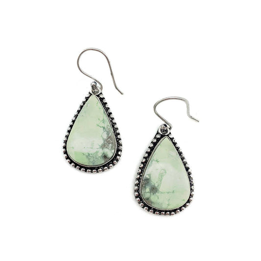 Lemon Chrysoprase Large Stone Earrings