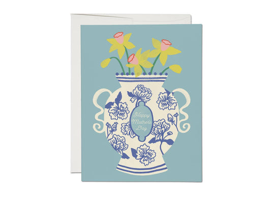 Chinoiserie Vase Mother's Day Greeting Card Chinoiserie Vase Mother's Day Greeting Card