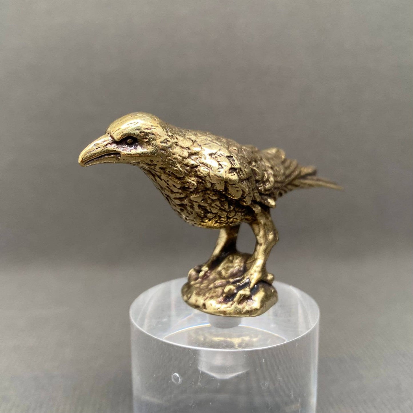 Brass Raven Figurine