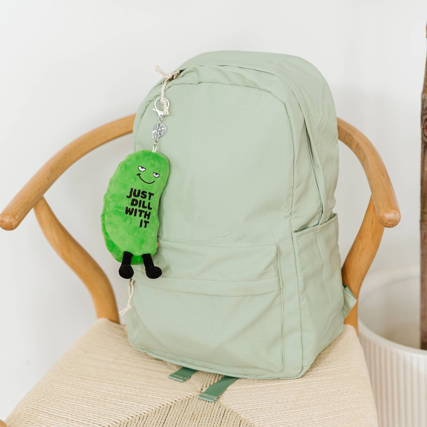 Dill Pickle Plush Bag Charm