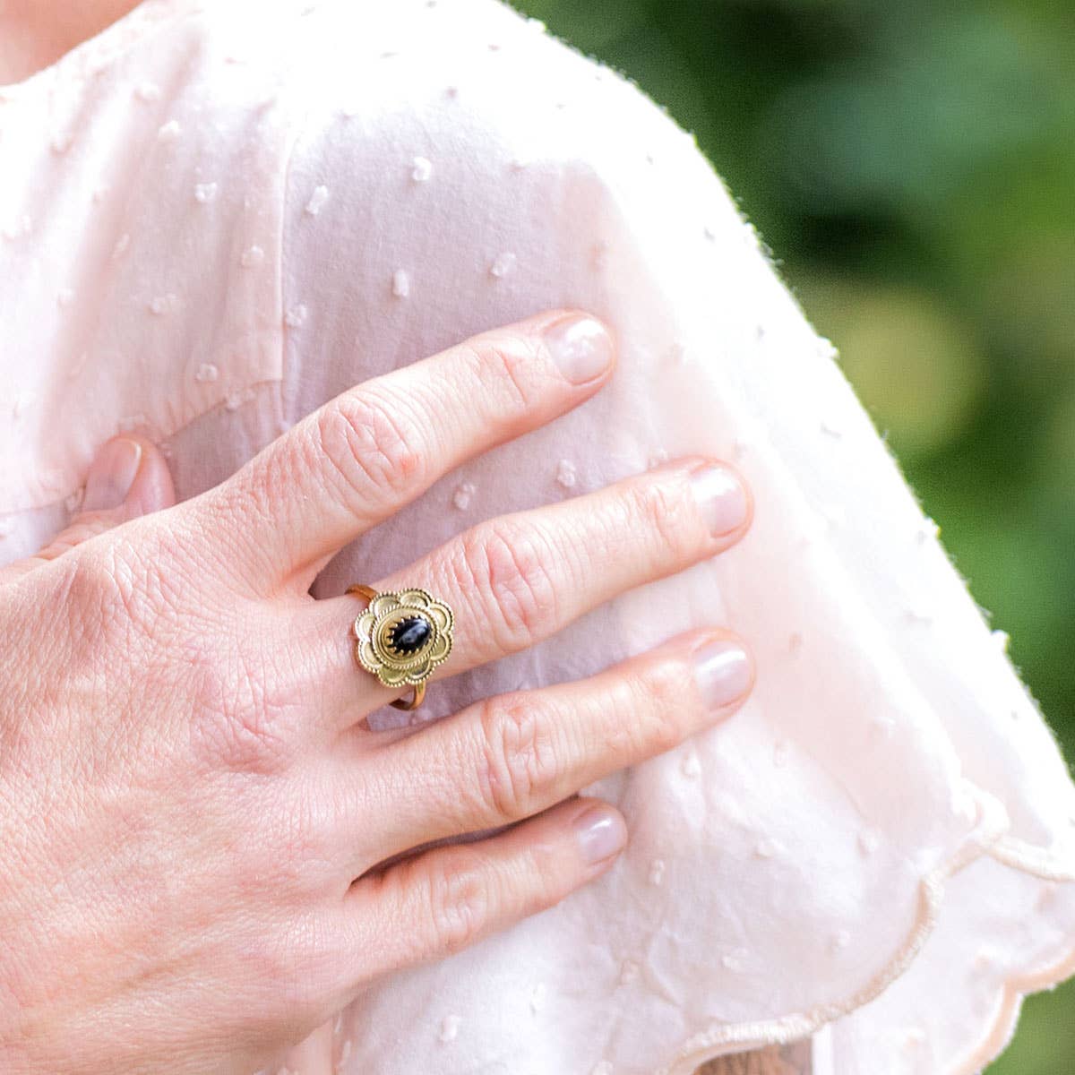 Gold with Black Onyx RIng