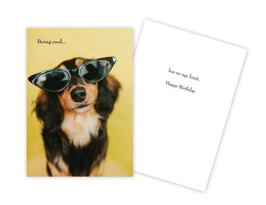 Cool Dog & Sunglasses Birthday Card