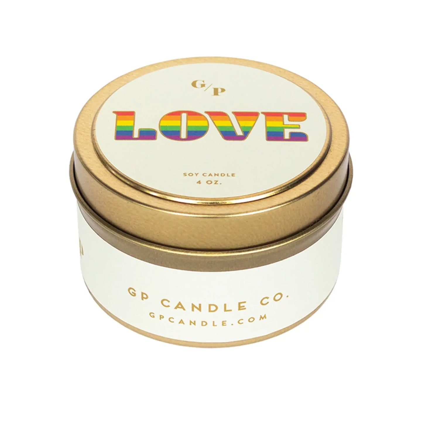 Love (Pride) Just Because 4 oz. Candle Tin