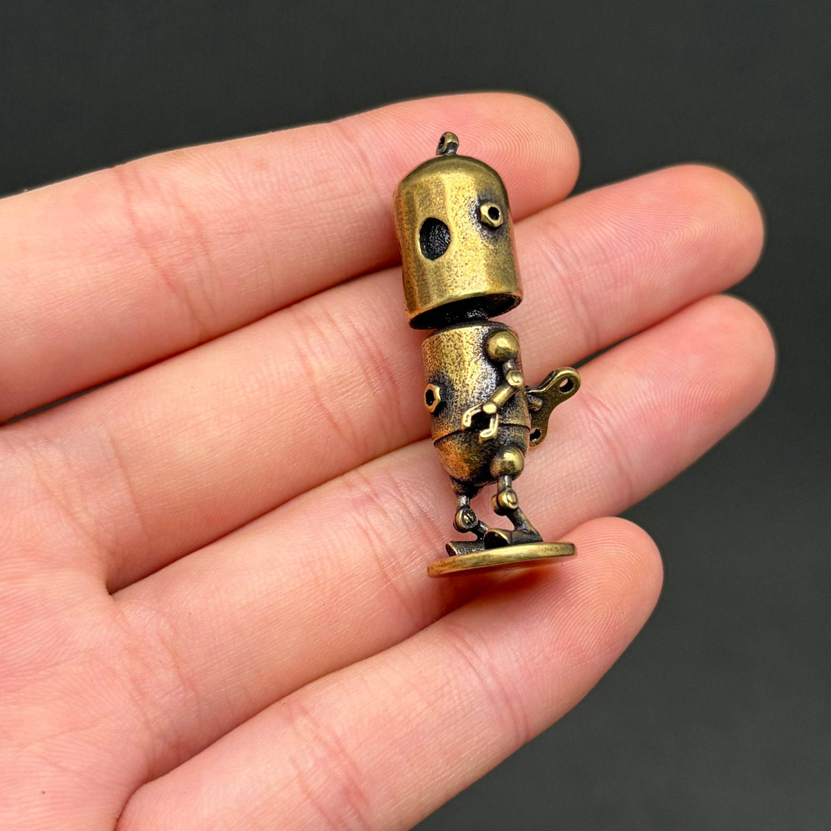 Mini Robot Brass Figurine