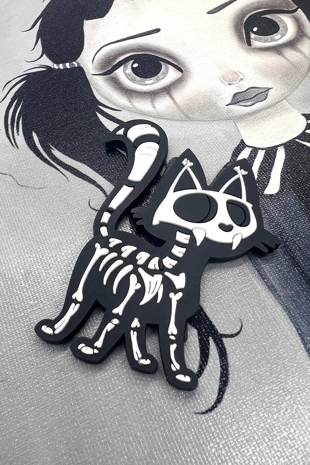 Skelekitty Rubber Magnet