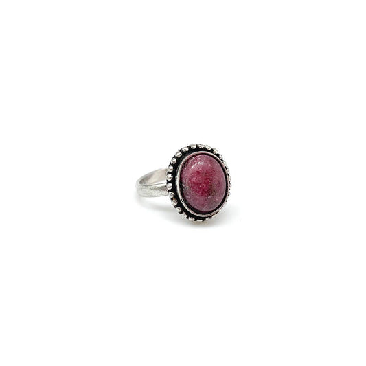 Rhodonite Semiprecious Stone Ring