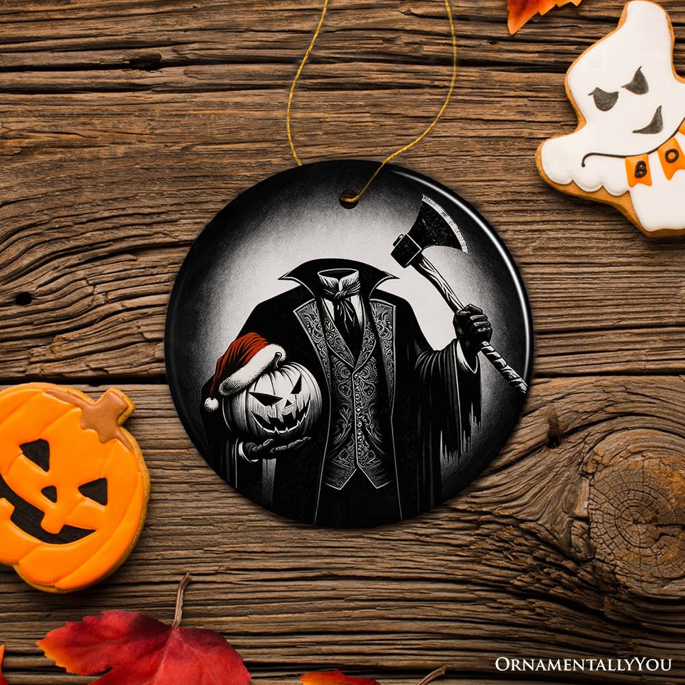 Headless Horseman & Jack O with Hat Ornament