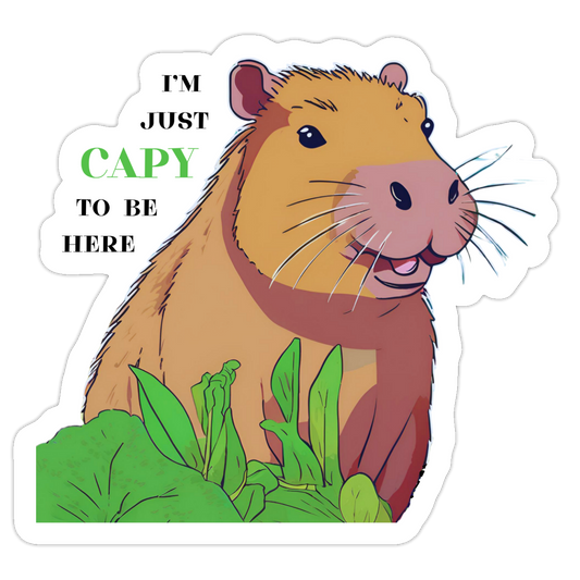 Capy to Be Here Sticker