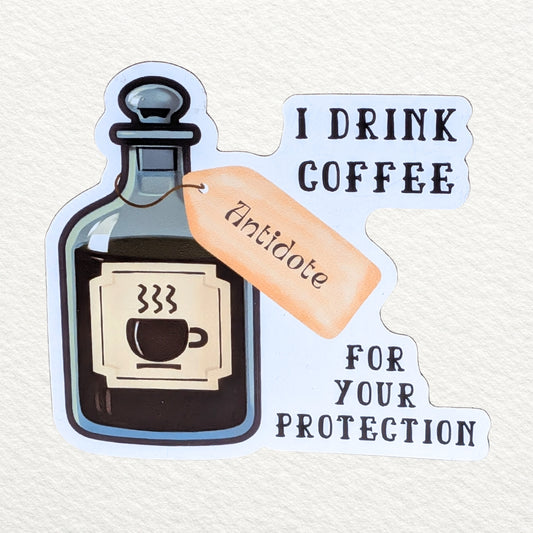 Coffee For Your Protection 3" Magnet
