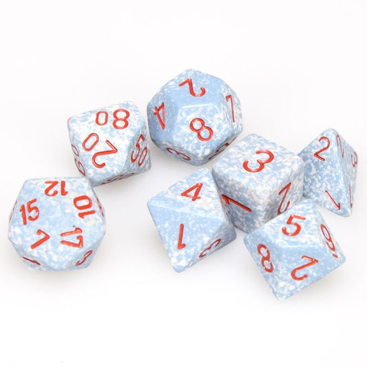 Polyhedral Speckled Air Dice - 7 set