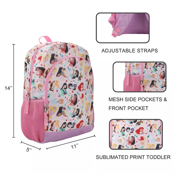 Disney Princess AOP 14" Youth Backpack