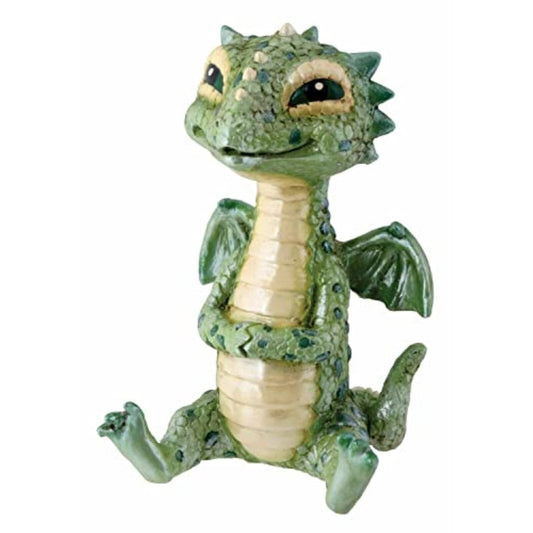 Green Baby Dragon Fantasy Sculpture