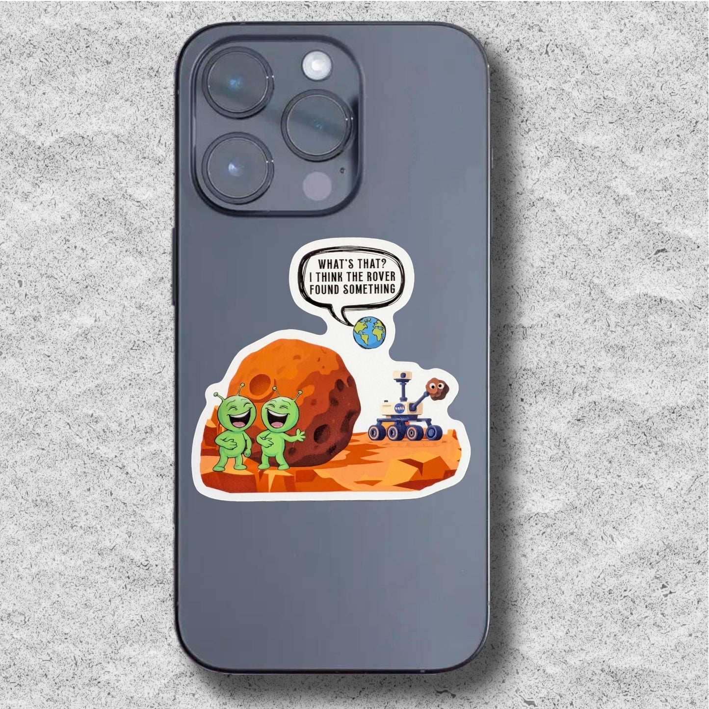 Mars Rover & Aliens Sticker