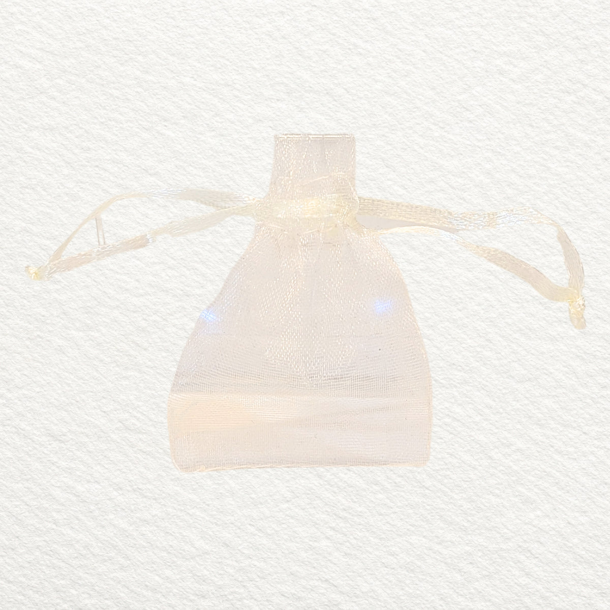 Sheer Organza pouches 5pk - Cream