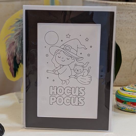 Hocus Pocus Coloring Greeting Card